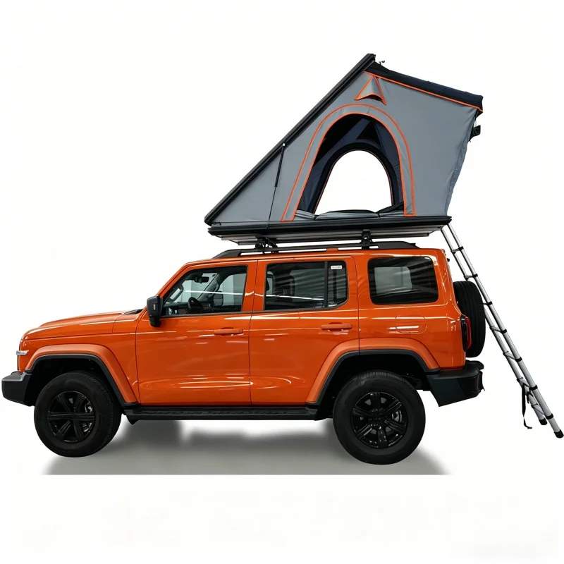 High Quality Aluminum Hard Shell Triangle Car Roof Tent For 4x4 Offroad SUV Pickup Trucks Outdoor Camping Shelter