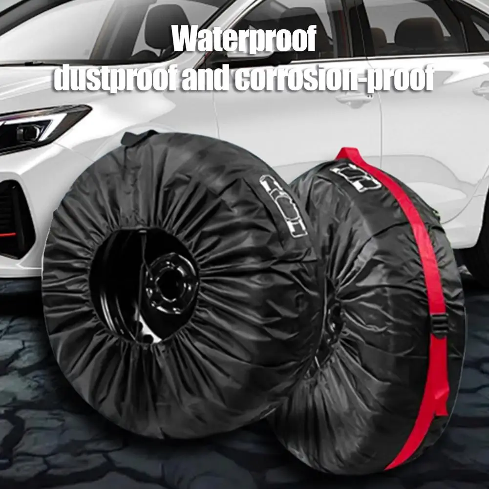 Universal Car Tire Cover Protective Tire Cover Waterproof Dustproof Protector Aged Tire Prevention Cover for 13-23 Inch Tires