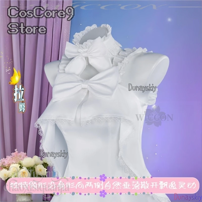 jirai kei wig Halloween Christmas party cosplay Ram Rem costume Sweet Angel Pure white pajamas kawaii cute dress anime RE:zero 0 - view 4