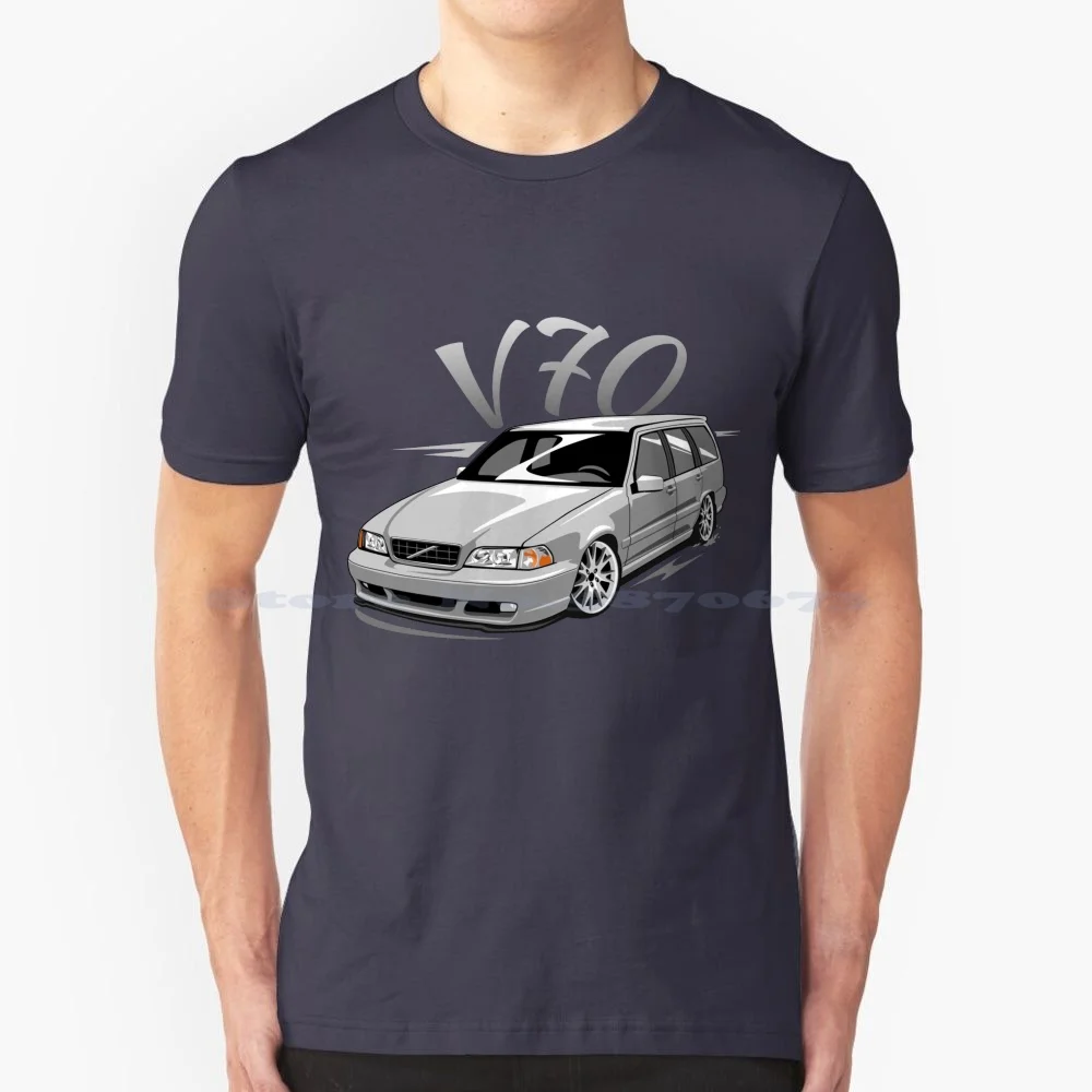 V70 Low Style T Shirt 100% Cotton Tee V70 Enthusiast V70 Lover V70 Tuning Enthusiast Lover Tuning Retro Vintage