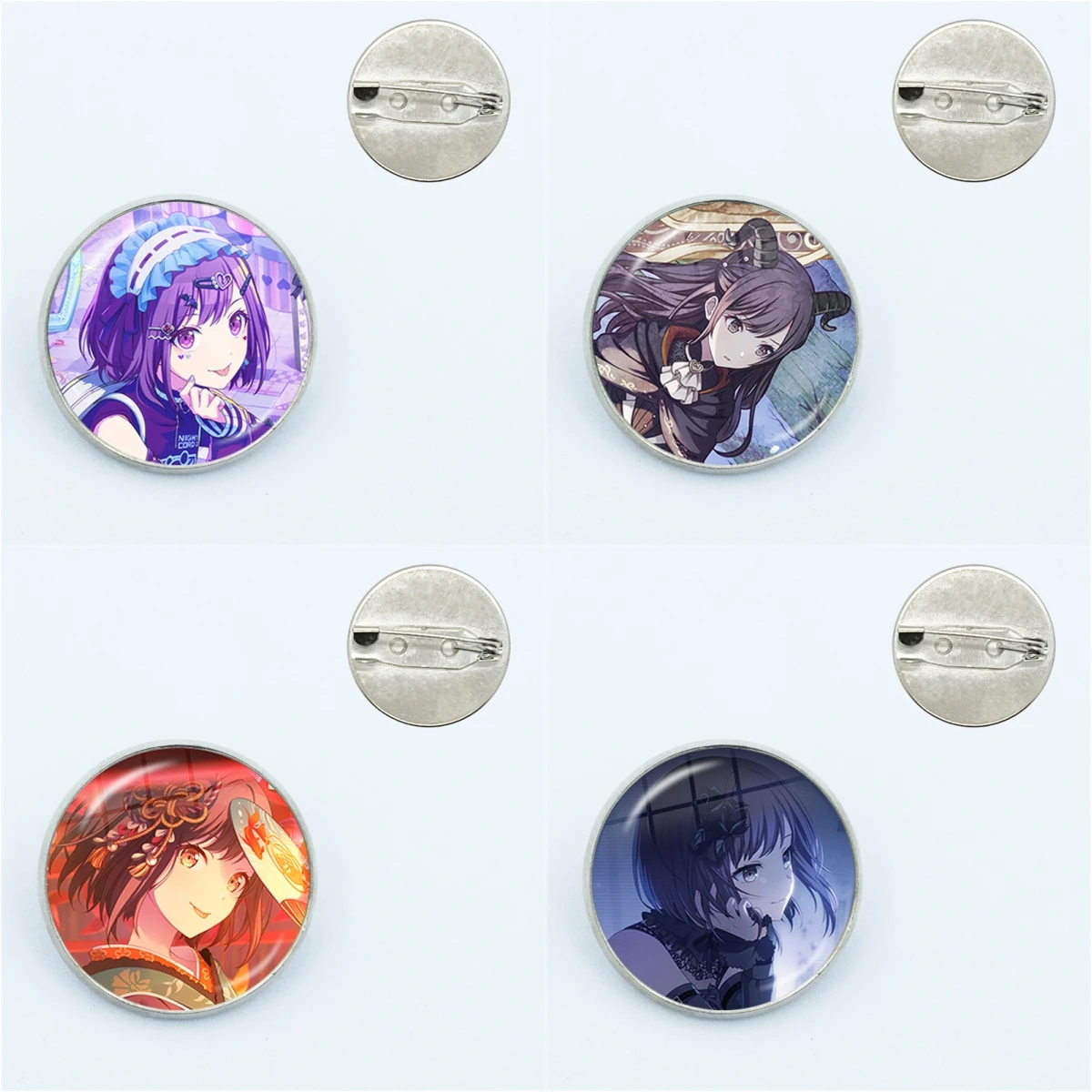 Project SEKAI Anime Shinonome Ena Enanan Pin 25mm Glass Dome Brooches Shirt Lapel Bag Cute Badge Cartoon Pins For Fans