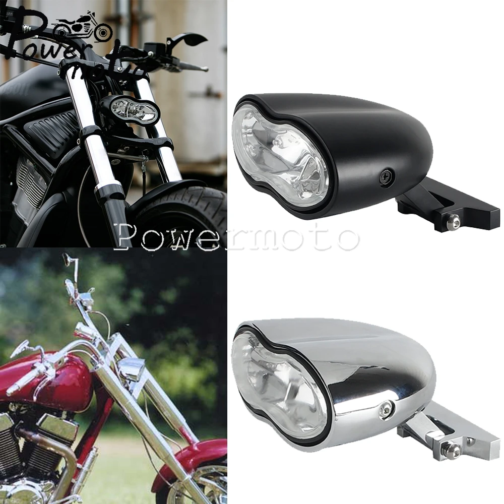 Motorcycle Dual Headlight Bulb Headlamp For Harley Bobber Honda Yamaha Kawasaki Suzuki Victory BMW Moto Vintage Front Head Light view 6