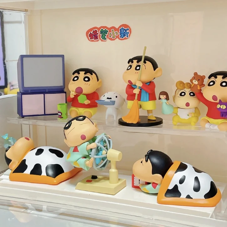 

MINISO Crayon Shin Chan Cartoon Movie Peripheral Toy Anime Figure Cinema Series Daily Action Figurines Toys Mini Cute Gifts