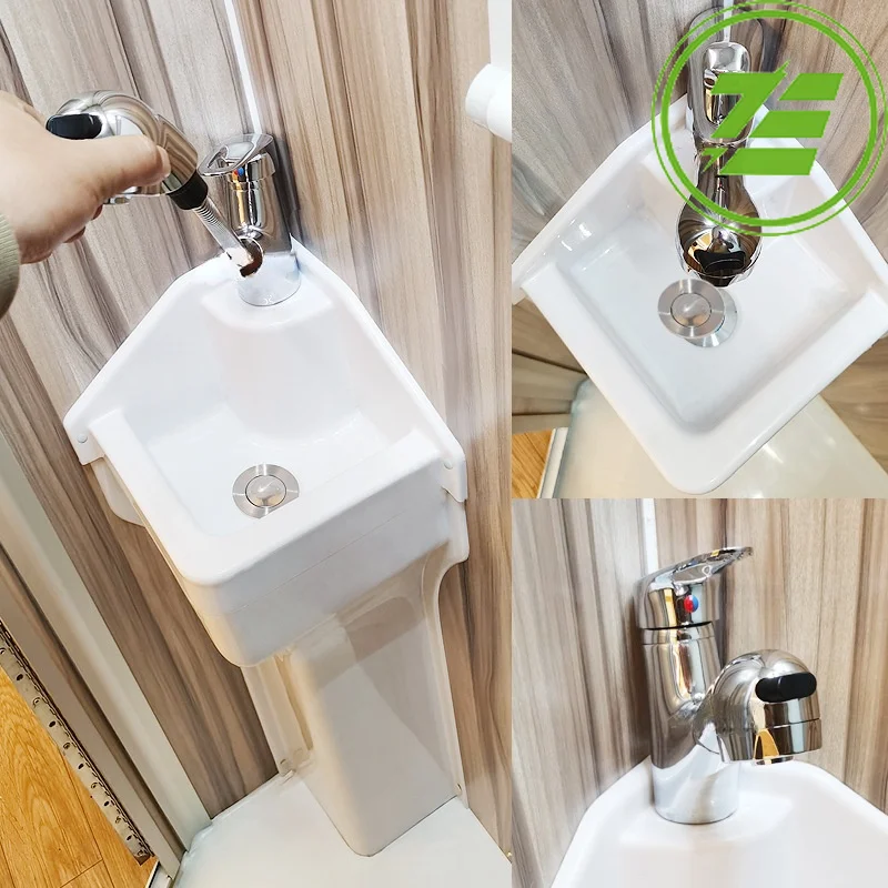 RV Toilet Basin small wash basin Camper Trailer Bathroom Corner triangular Wash Basin Sink Motorhome Toilet Caravana Accessories