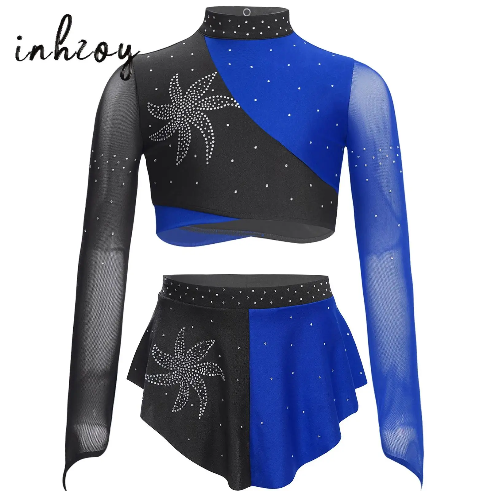 vestido-de-danca-lirica-para-meninas-2-pecas-mangas-compridas-malha-transparente-buraco-de-fechadura-bloco-de-cor-strass-top-curto-saia-roupa-de-danca-de-bale