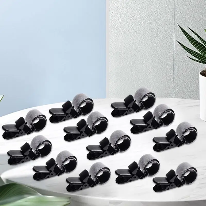 Yard Flag Clips 12 Pieces Flag Clips For Flagpole Adjustable Anti-Wind Clamps For Indoor Outdoor Garden Backyard Project