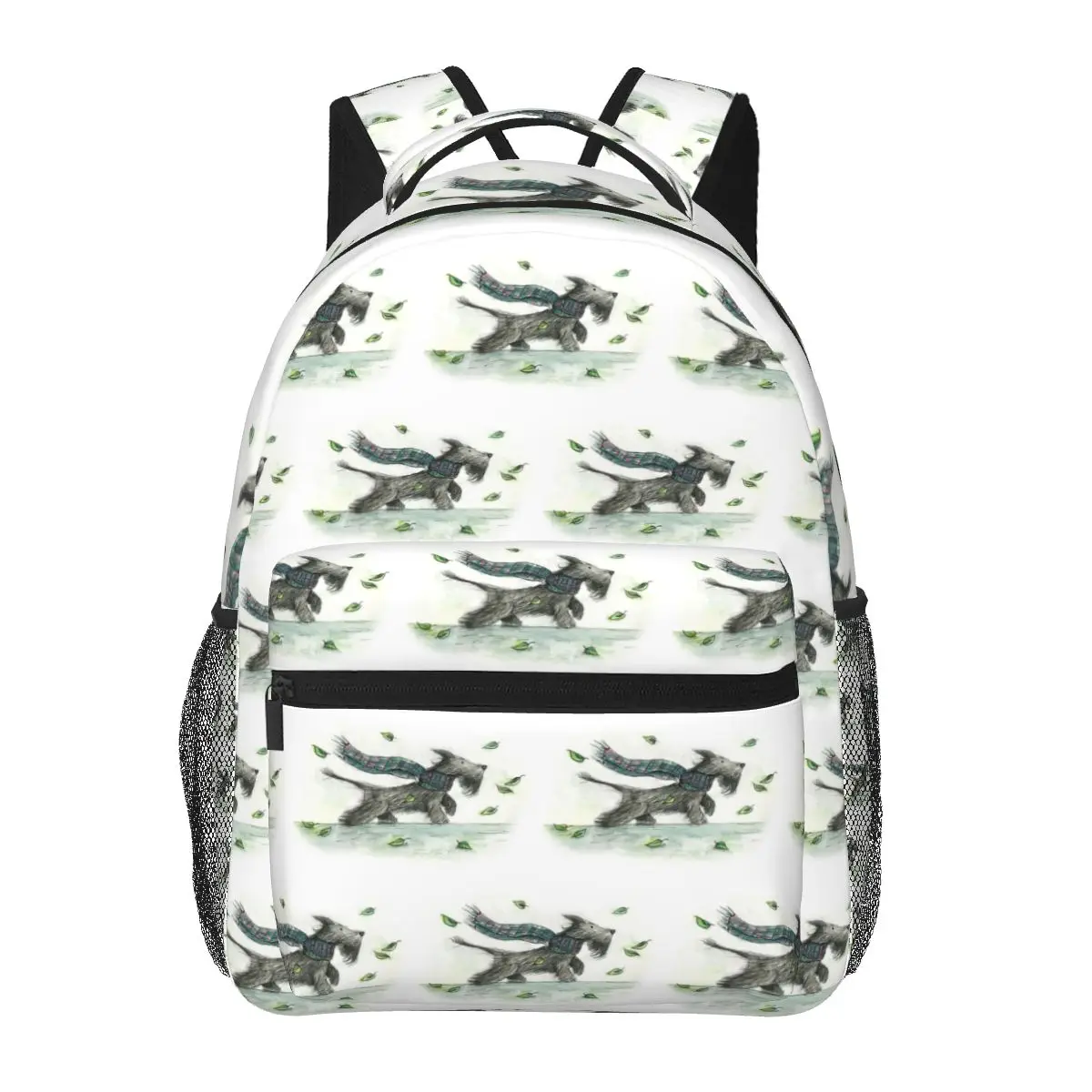 Windswept Scottie Scottish Terrier Dog Backpacks Boys Girls Bookbag Children School Bags Cartoon Kids Rucksack Shoulder Bag