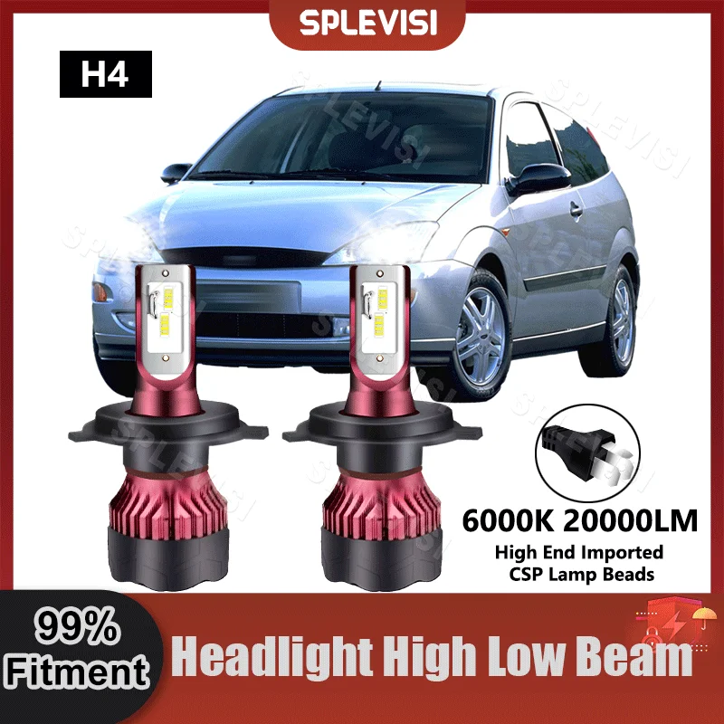 

Plug And Play LED Headlamp High Low Beam Bulbs 9V-36V For Ford Focus Mk1 1998 1999 2000 2001 2002 2003 2004 Fitment Headlight