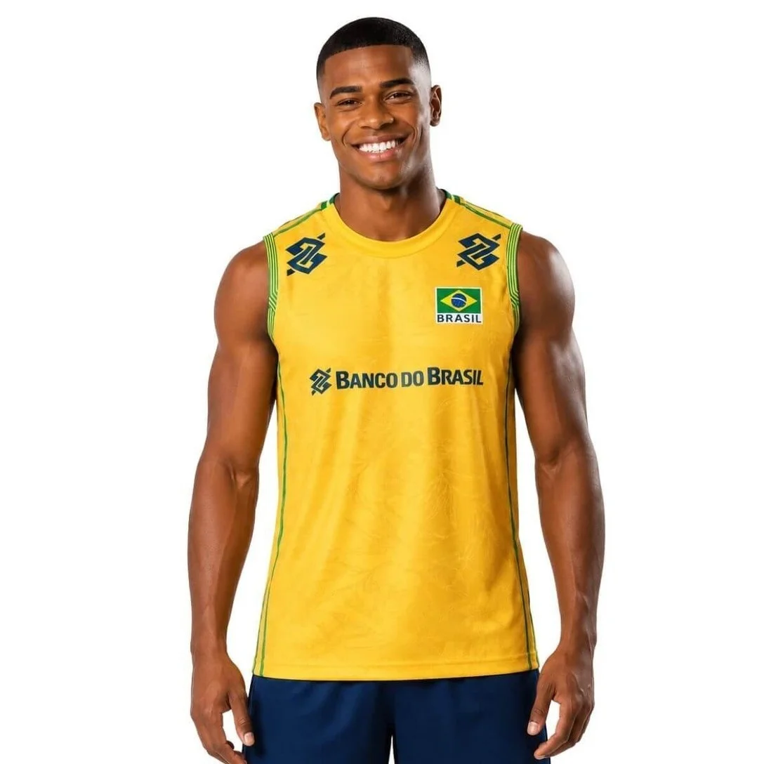 2026 Brasilien CBVP Beachvolleyball Unisex Trikot Weste für Männer und Frauen Ärmellose Atmungsaktive Trainingsweste Streetwear Familienoutfit – Detail 4
