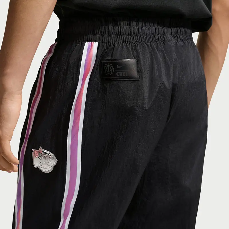 NIKEMen's Pants 2026 Summer Basketball Sweatpants Loose Closed Woven Striped Pants IR6279-010