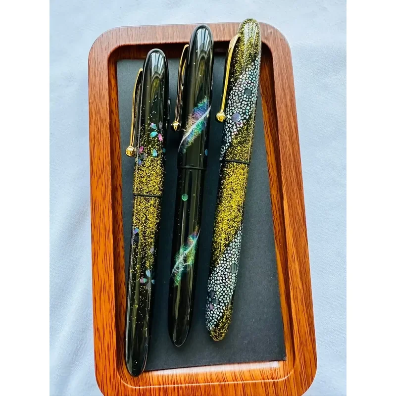 Premium Gold Dot Pearl Shell Mother of Pearl Fountain Pen Barrel Compatible with Platinum 3776 Pilot Custom 912 74 742 743