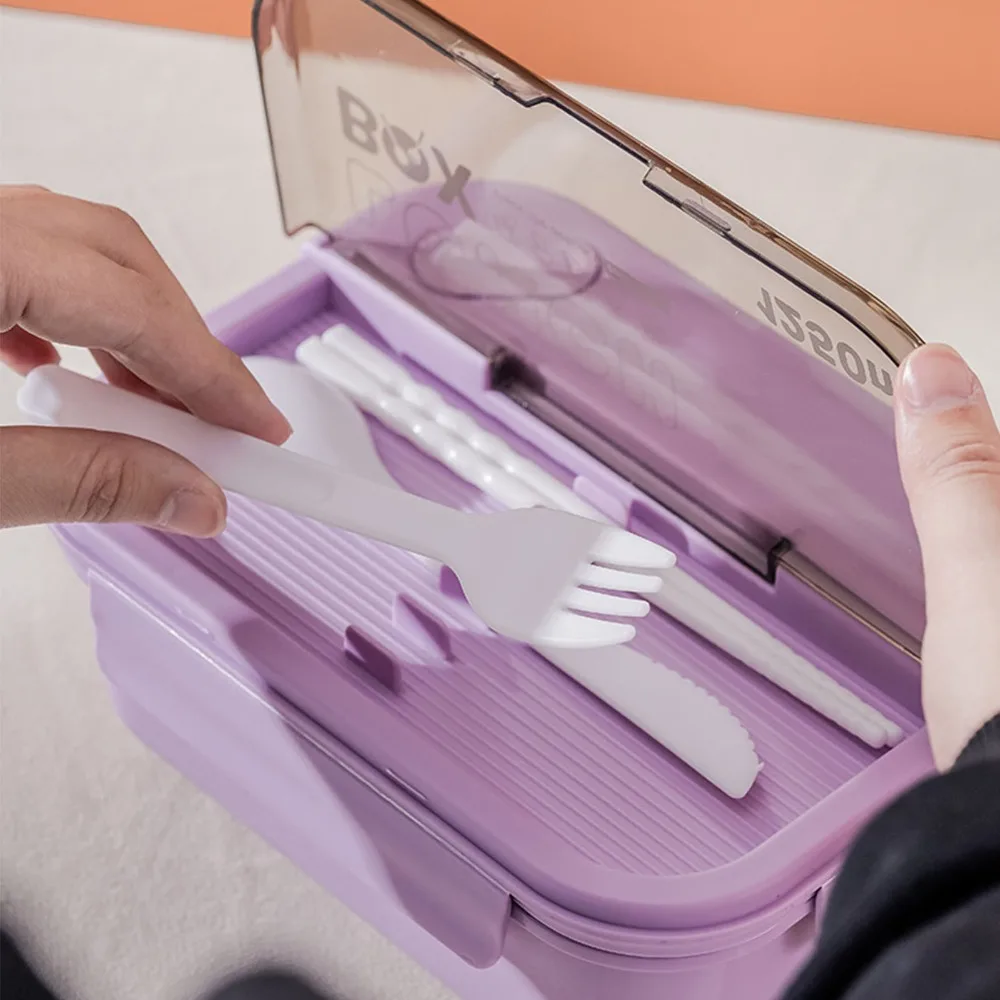 Practical PP Lunch Storage Container 3 Compartment 1200ml Thermal Lunch Box Food Container For Office