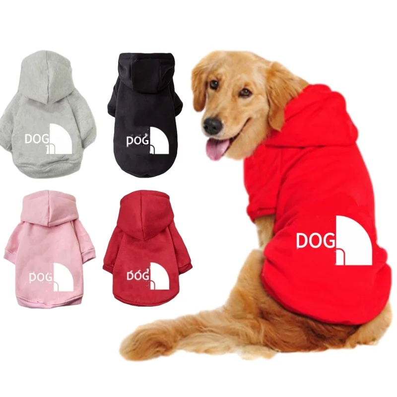 Sudaderas con capucha informales para mascotas, ropa para perros, abrigo para perros grandes, chaqueta para labrador, disfraz, ropa de Bulldog Francés, otoño, suéter para cachorros