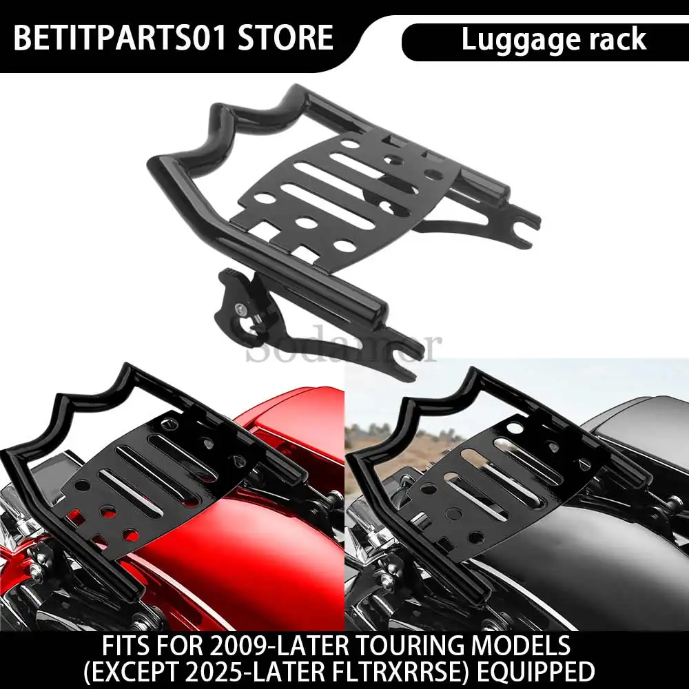 Motorcycle Accessory Detachable Mounting Rear Luggage Rack Black Fit For Halrey Touring Road Glide CVO ST FLTRXSTSE 2024 2025