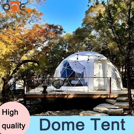 High End Prefabricated Luxury Geodesic Dome Tent Outdoor Glamping Dome House For Resort Hotel Holiday Guest Accommodation