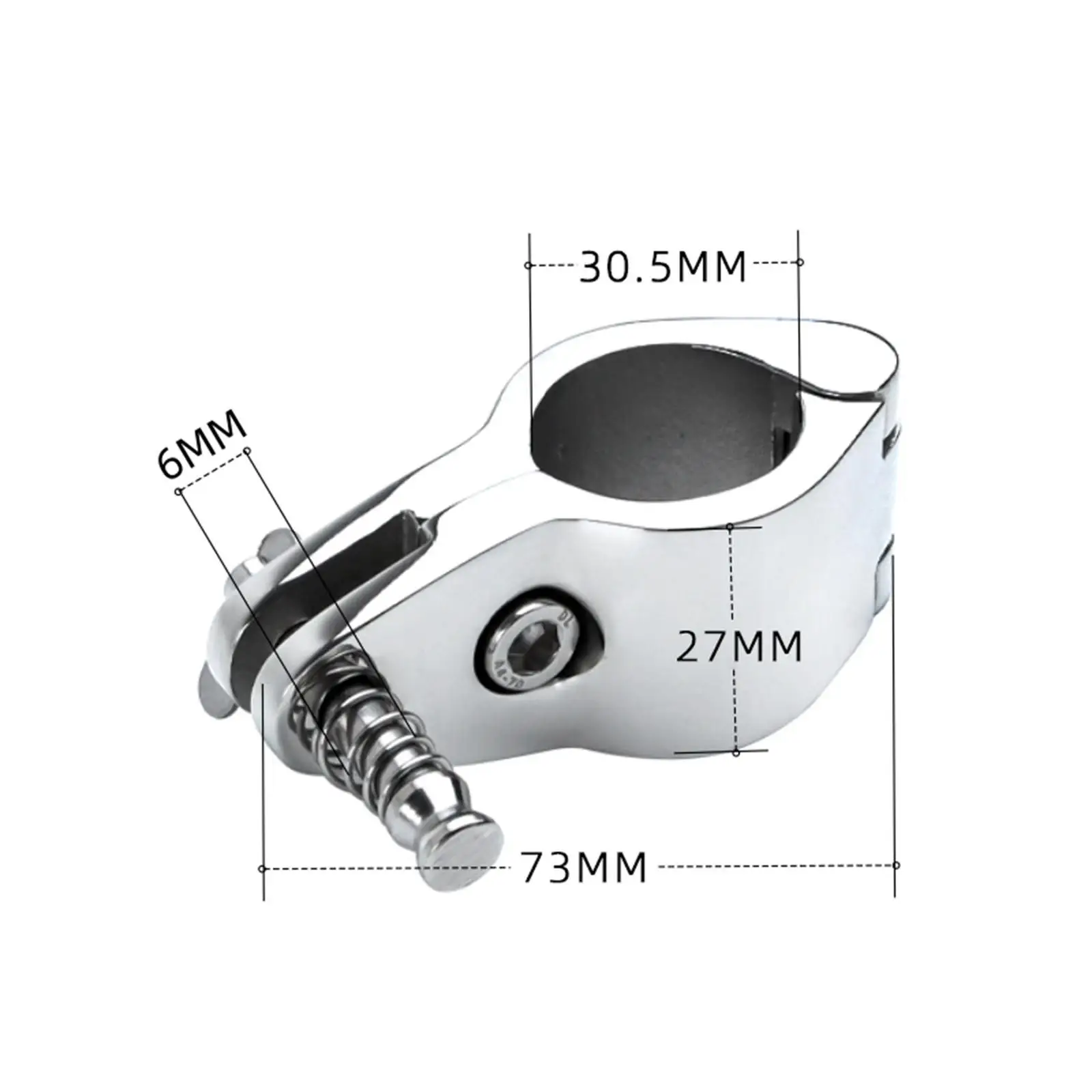 مفصلات مشبك من الفولاذ المقاوم للصدأ منزلق الفك العلوي سريع التحرير تركيبات بحرية لتركيب السكك الحديدية لأنبوب اليخوت