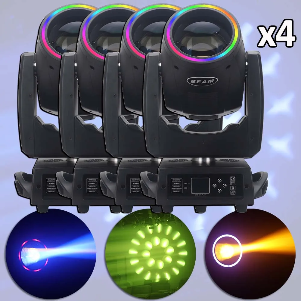 

4Pcs/Lot Beam 230W 7R Moving Head Light Flight case Beam LED Aperture Flight Case Beam Moving Head 7R Beam 230W Beam DJ Disco