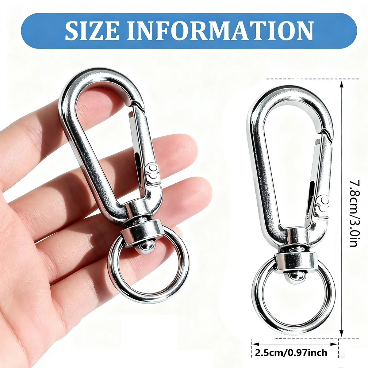 9/18/36 Pcs Open Swivel Clips Key Chain Clip Keychain Clasps Swivel Clasp for Keychains Making Bag Accessories DIY Craft Gifts