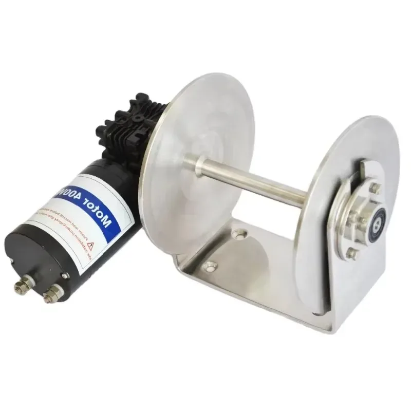 Electric Anchor Drum Winch, 600W 12V 24V Stainless Steel Marine Windlass, Remote Control, for Yacht, Sailboat, Fishing Boat