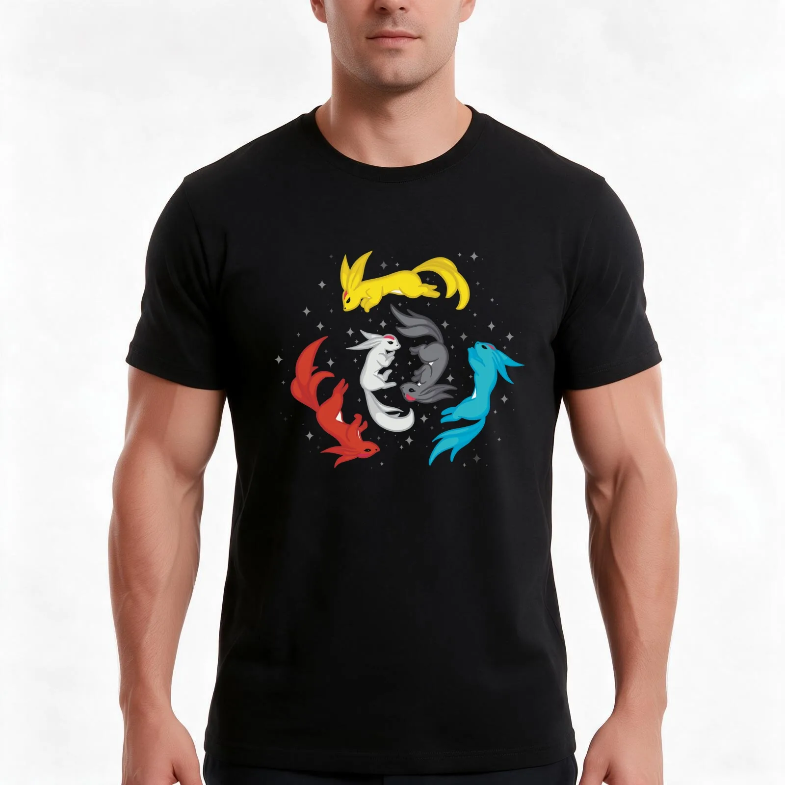 Carbuncles T-Shirt, Summer Casual Cotton Tee, Oversized Streetwear Tops, Vintage Graphic Print, Loose Fit Short Sleeve