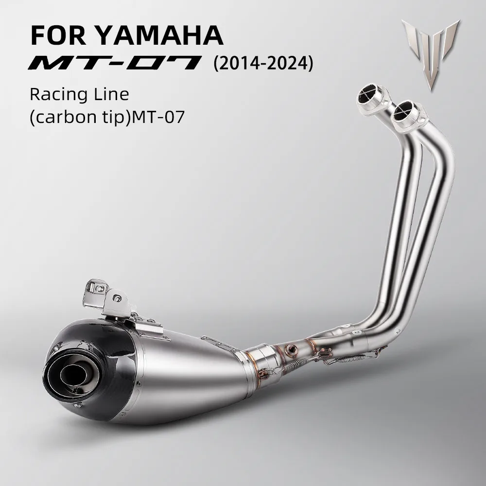 

For Yamaha MT07 FZ07 XSR700 TRACER 7 GT 2014-2024 R7 2021-2025 Motorcycle Exhaust Full System Bottom Escape Manifold Muffler Kit