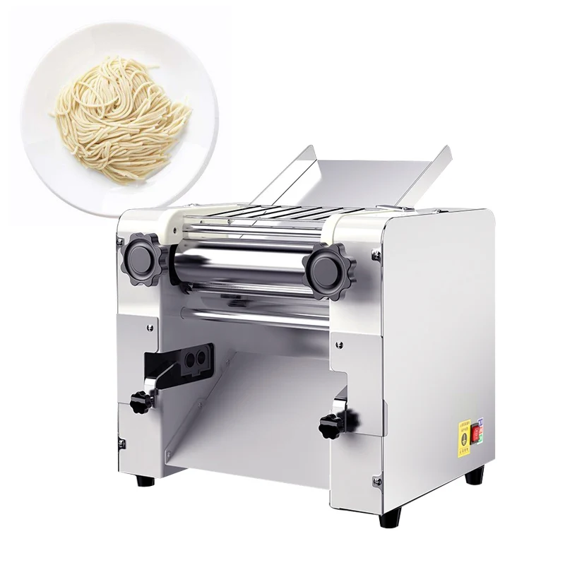 Electric Dough Roller Noodle Press Machine Stainless Steel Desktop Pasta Commercial Kneading Dumpling Make