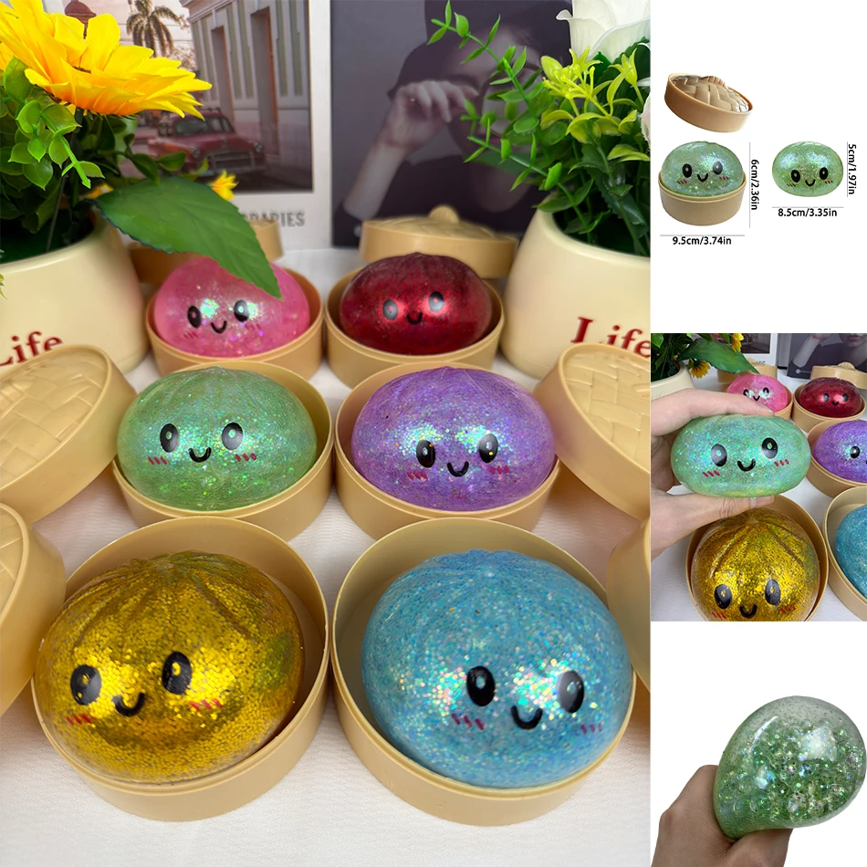 Brinquedo anti-stress em formato de bolinho, macio e fofo, realista, brinquedo squishy super macio com recuperação lenta, gadget para aliviar o estresse para adultos e estudantes.