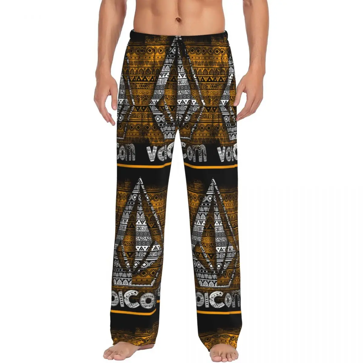 Custom Volcoms Skate Diamond Stone Patterns Pajama Pants Men Sleepwear Lounge Sleep Bottoms Stretch with Pockets