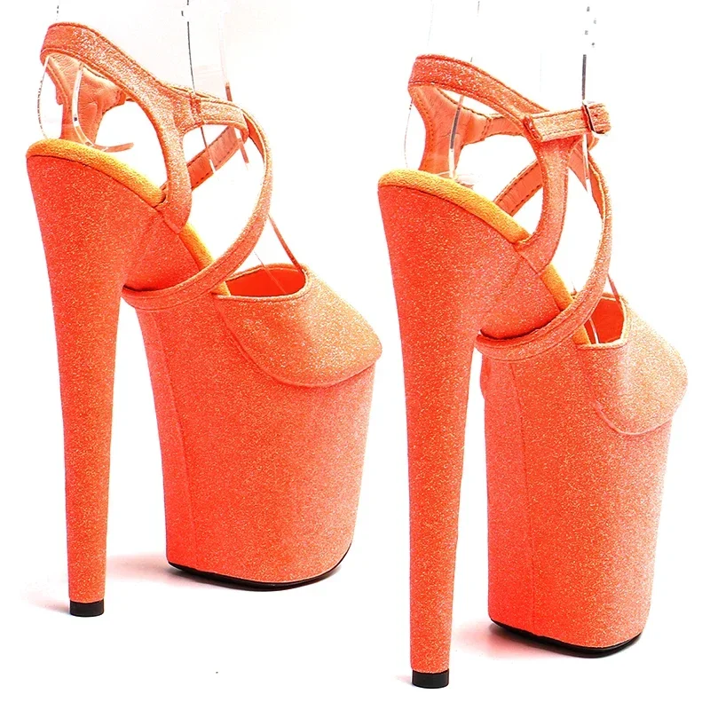 Leecabe 20cm/ 8inches  glitter Upper New  Fashion trend  platform  high heel sandals  stripper heel pole dance shoes