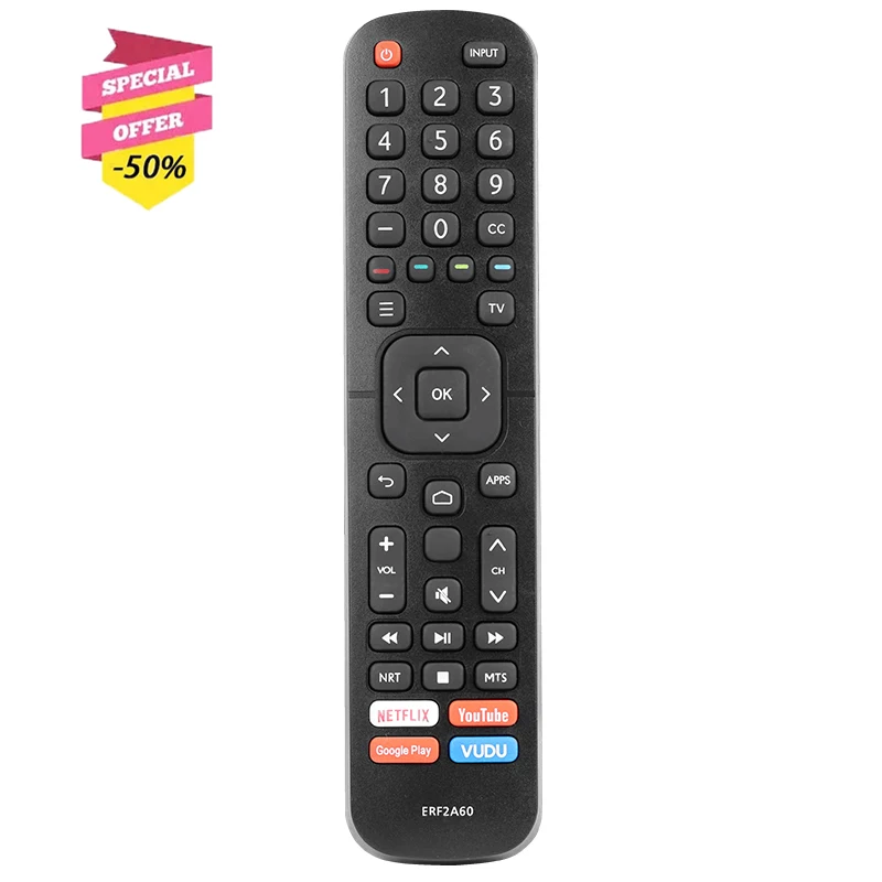 ERF2A60 IR Remote Control For Hisense Smart 4K TV 5H9F 50H8F 55H8F 55H9F 65H8F 55Q8G 65Q8G 75Q8G 50H8G 55H8G 65H8G 75H8G 55H9F1