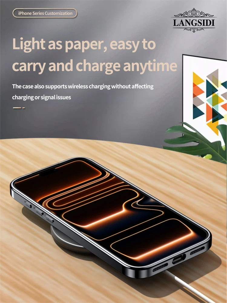 Luxury Leather Phone Case for iPhone 17 16 15 14 Pro Max Air 17Pro 16Pro Full Lens Protection Back Cover - náhled 6