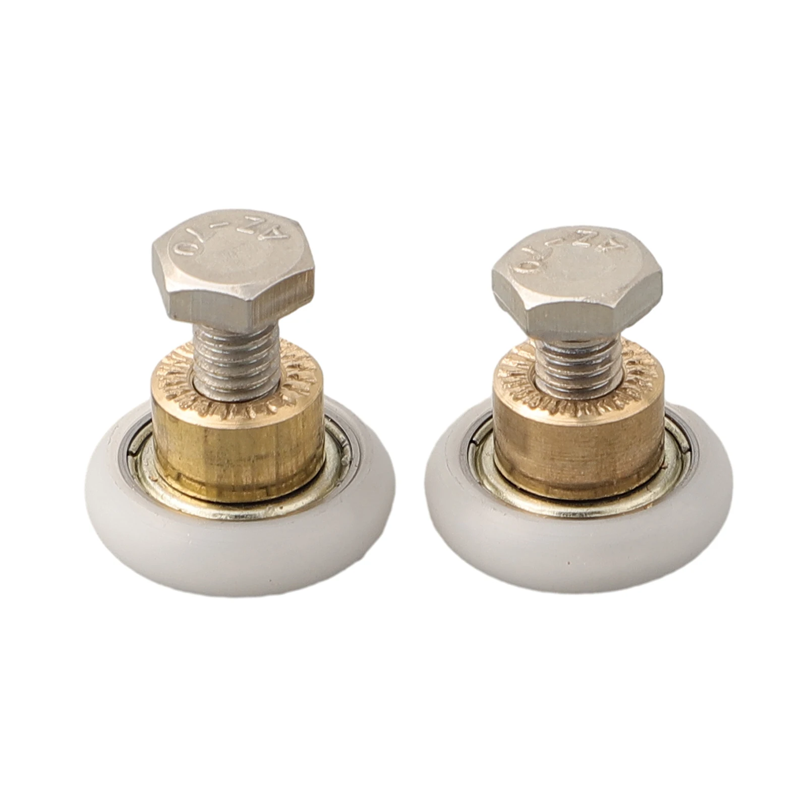 Modern and Sturdy Shower Door Rollers Brass Centre Nylon Outer Wheel Stainless Steel Screw Perfect Replacement Parts
