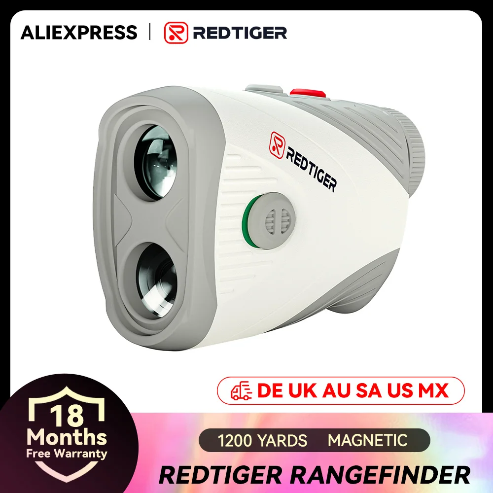 REDTIGER Golf Rangefinder with Slope 1200 Yards Laser Range Finder Golfing 7X Magnification Rechargeable Range Finders