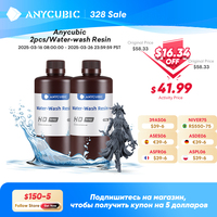 Anycubic Water Wash Resin Water Washable High Precision Low Odor Low Viscosity Support 3 Ways Washing For LCD 3D Printer Resin