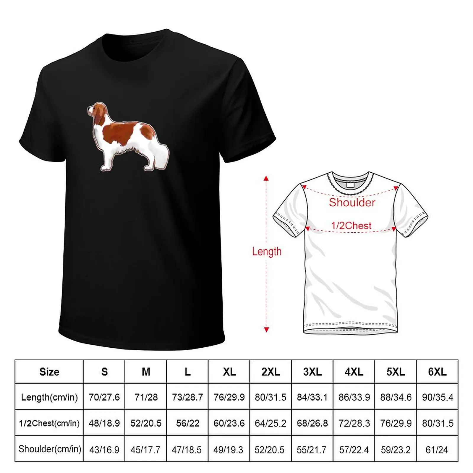 Nederlandse Kooikerhondje colorful silhouette for dog lovers T-Shirt quick drying cute tops T-shirts for men cotton