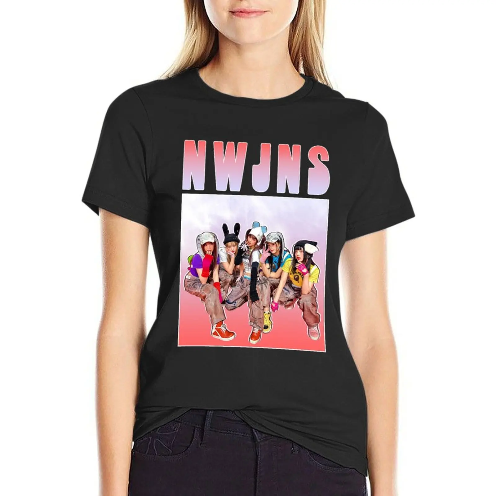 

Néwjéáns Homágé Vintágé Désign T-Shirt vintage Female clothing sweat cute tops plus size t shirts for Women loose fit