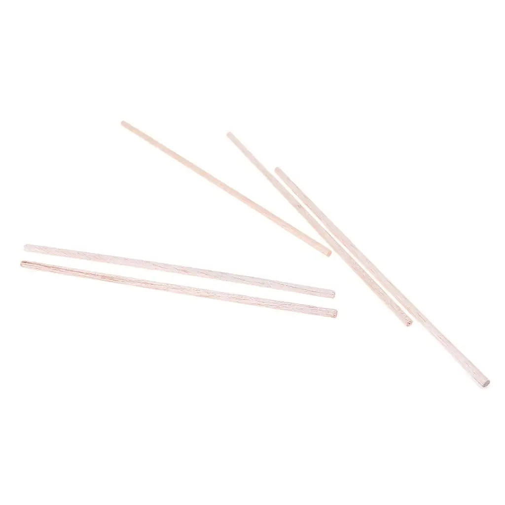 2-4pack 5pcs 6*250mm Craft Sticks Round Rod Balsa Wood Bar Hobby Model DIY