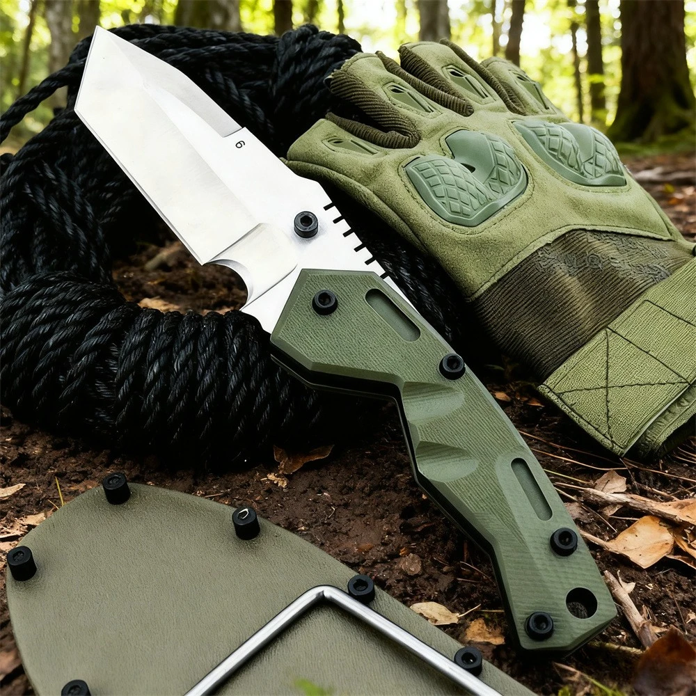 

Высокая твердость военный нож для выживания с фиксированным лезвием 7CR15Mov стальной прямой нож G10 ручка уличные тактические инструменты для кемпинга