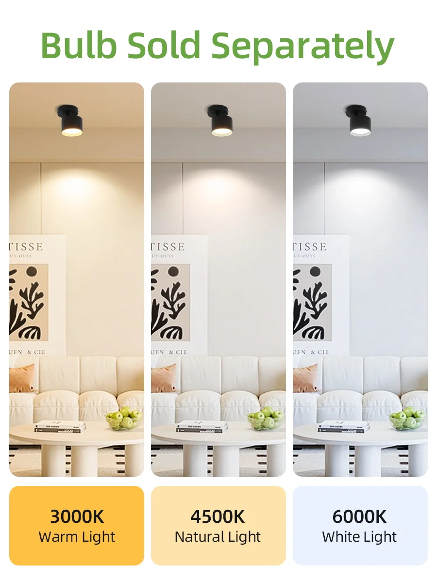 Кухонный светильник DownLight GX53 AC85V-265V Гостиная Спальня Коридор Точечный потолочный светильник Светодиодный прожектор для декора комнаты Светодиодный настенный светильник для дома