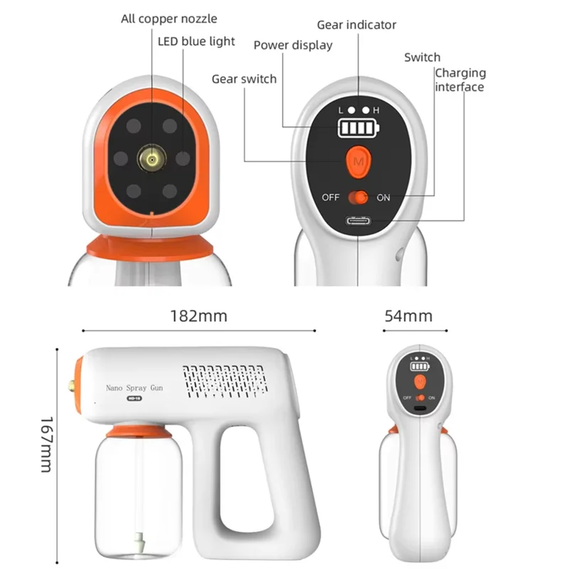 ABXF-Professional Disinfectant Fogger Machine Electrostatic ULV Atomizer Disinfectant Sprayer For Efficient Cleaning