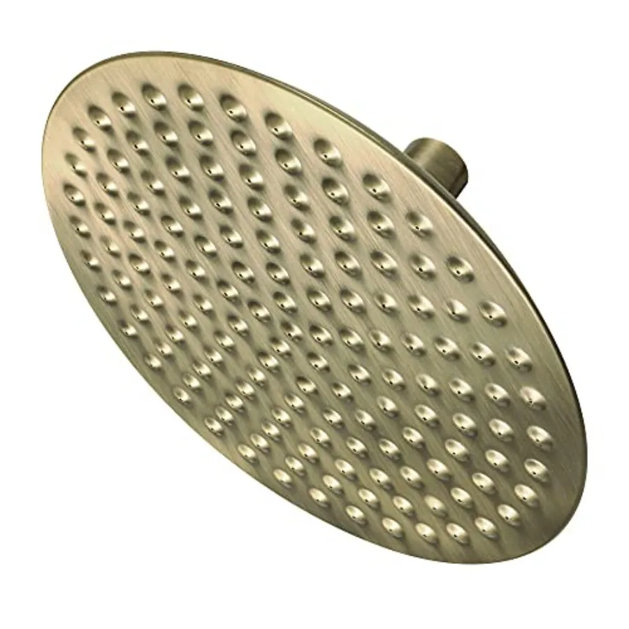 

Victorian 7-3/4 Showerhead for bathroom, antique brass finish, corrosion-resistant brass material, elegant vintage design