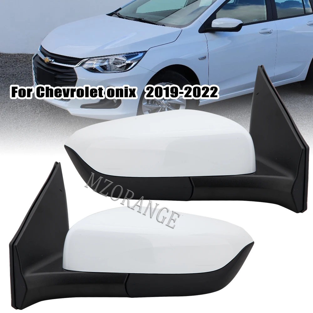 

Зеркало заднего вида в сборе для Chevrolet Cavalier Onix 2019 2020 2021, Южноамериканская версия, 3 контакта, белые автомобильные аксессуары