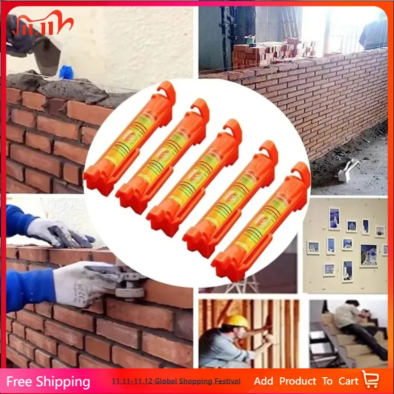 

5 Pcs Line Hanging Bubble Level Gradienter 75x12.5mm For Building Construction String Level Mini Horizontal BubbleLevels