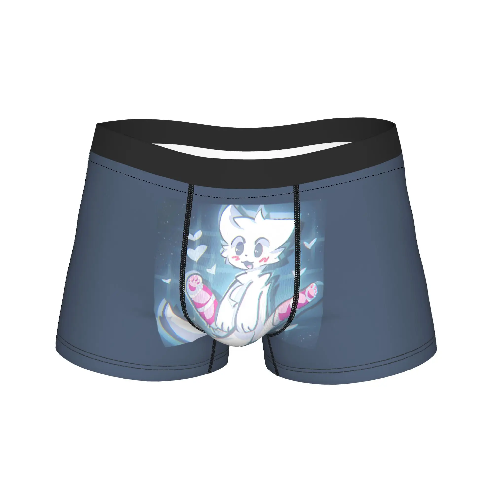 

Boykisser Silly Cat Underwear Man Shorts Briefs Elastic Boxer Shorts Trenky Customs Large Size Panties