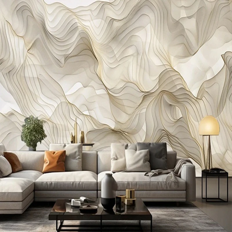 

Custom Abstract Line Art Wall Mural Nordic Style Wallpaper for Sofa Living Room Bedroom Office Wall Background Papel De Pared 3D