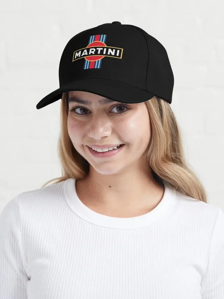 Martini Racing Stripe Baseball Cap Trucker Hat birthday Elegant Women's Hats Men's