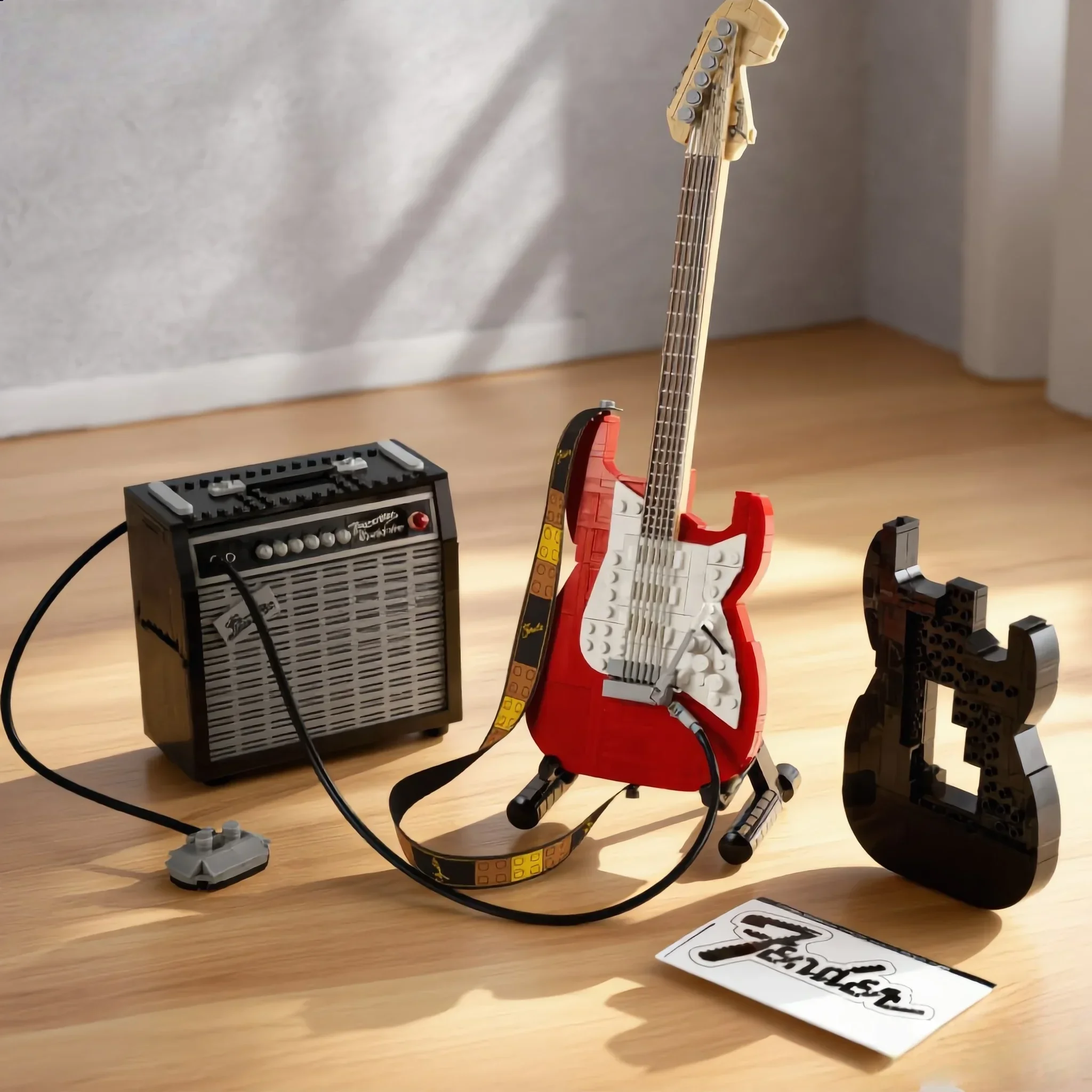 2025 New 1074PCS Creative Creative Guitar Building Blocks Assembly Brick Creative Education Birthday Toy Gift