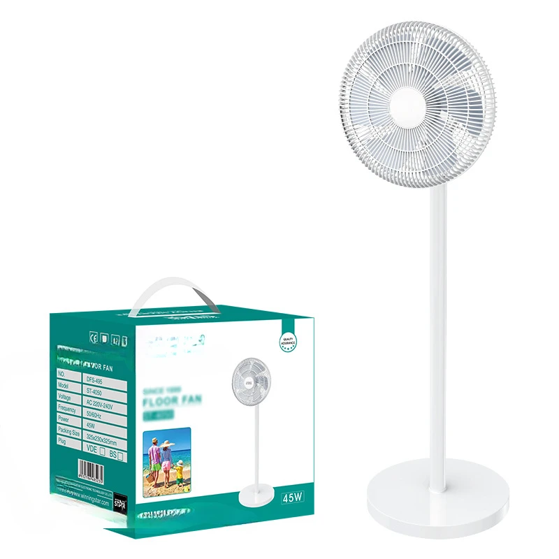 Hot selling 12 inch household high-power shaking head portable floor standing European standard electric fan for foreign trade