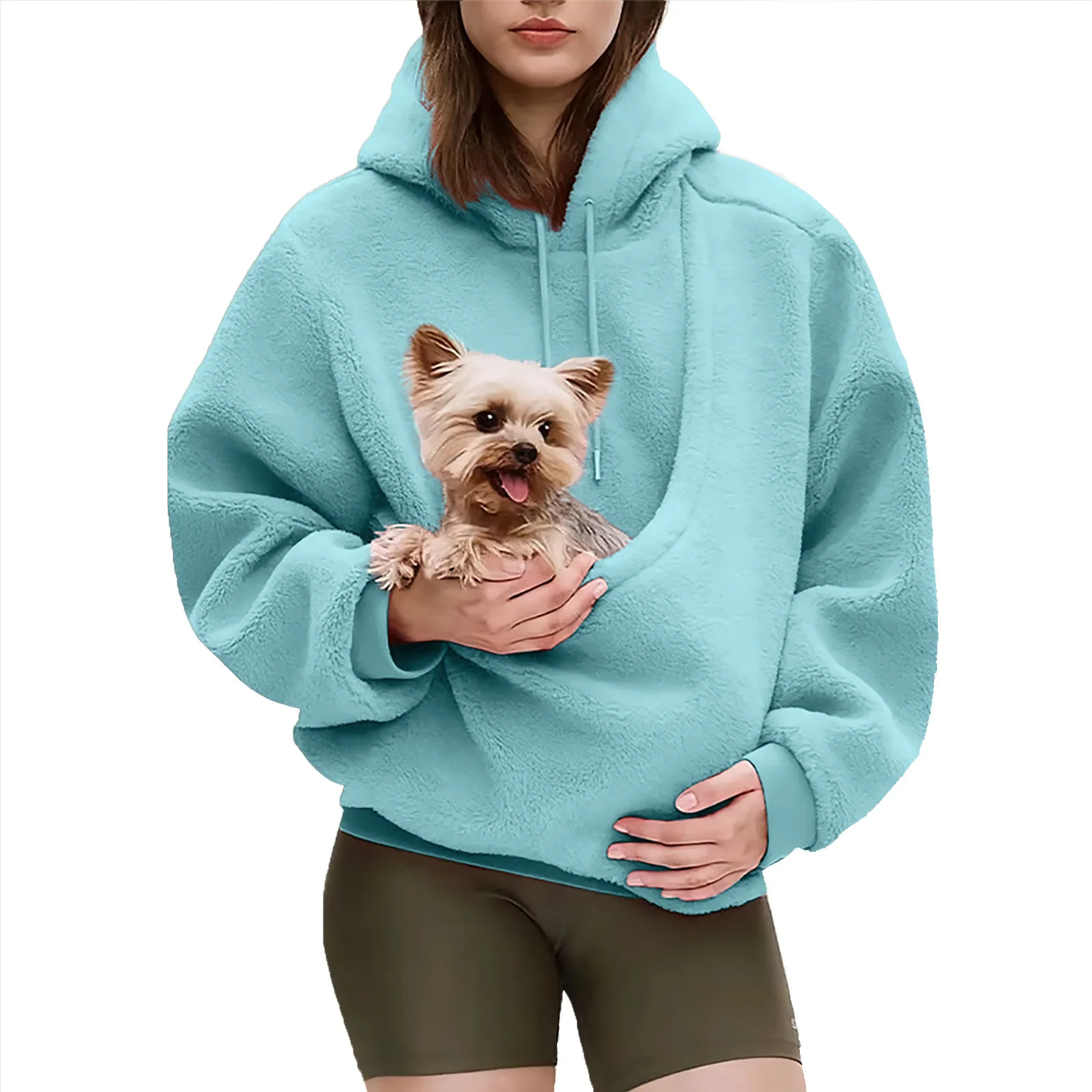 2026 Herbst Winter Hoodie mit Känguru-Hundetragetasche, große Tasche, Pullover, Sweatshirt, Tier-Tragetasche mit Kapuze