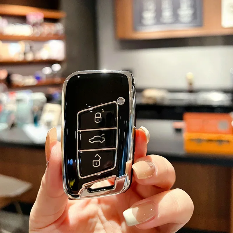 NEW Fashion TPU Car Remote Key Case Cover Shell For VW Volkswagen Passat B8 Magotan For Skoda Kodiaq Superb A7 Smart Keyless